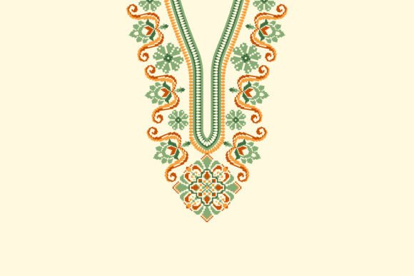 Beautiful Neckline Embroidery Review for Apparel Design