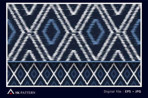 Embroidery Continuous Ikat Retro Art Review