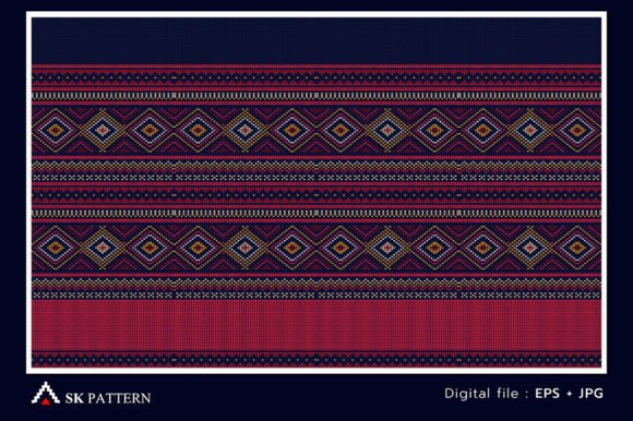 Knit Pattern Vector Red Embroidery Review