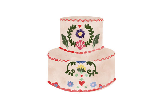 Mexican Embroidery Cake, Two Layer Watercolor Review
