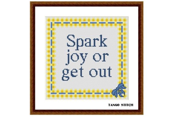 Spark Joy or Get out Funny Embroidery Review